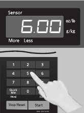 Magnetron display met de ingestelde kooktijd
