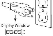 Magnetron display met de tekst 'oz/lb'