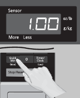Magnetron display voor de snel minuut functie