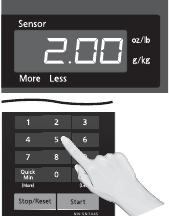 Magnetron display met ingestelde warmhoud tijd