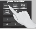 Magnetron display voor de popcorn functie