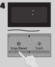 Druk op Stop/Reset om te bevestigen