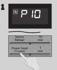 Druk op Power Level totdat het gewenste vermogensniveau verschijnt