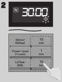 Stel de kooktijd in met de Time Buttons