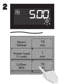 Stel de kooktijd in met behulp van de Time Buttons