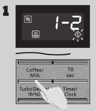 Knop koffie/melk