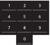 Voer de tijd van de dag in met behulp van de Number pads