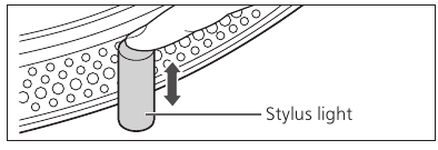 Om de stylus te verlichten