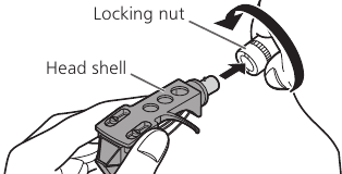 De headshell bevestigen