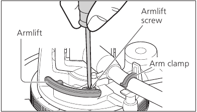 Armlift hoogte afstelling - Stap 2