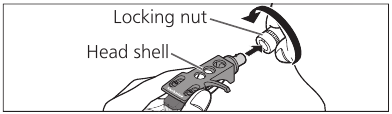 De head shell bevestigen