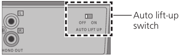 Platen afspelen - De automatische lift-up functie gebruiken