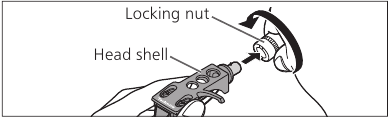 De cartridge vervangen - De headshell bevestigen