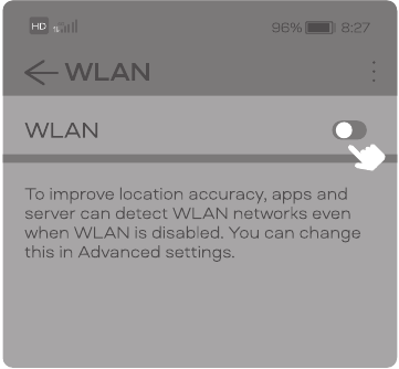 Android-verbinding - Stap 3 - Schakel de wifi in