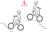 Rijd niet op en af de trappen