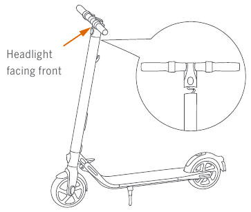 Uw KickScooter monteren - Stap 2