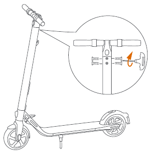 Uw KickScooter monteren - Stap 3