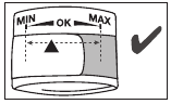 Indexmarkering op de manchet