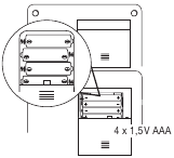 Batterijen correct plaatsen