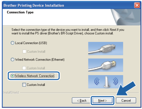 Configuratie met behulp van de installatie-cd-rom - Stap 2