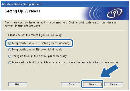 Configuratie met behulp van de installatie-cd-rom - Stap 6