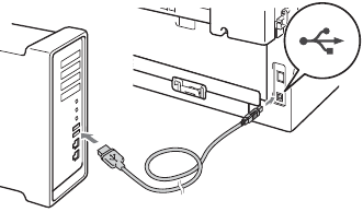 De USB-kabel aansluiten voor gebruik met Macintosh