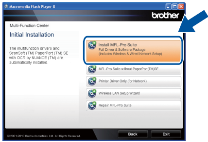MFL-Pro Suite installeren op Windows via USB - Stap 1