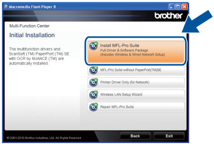 MFL-Pro Suite installeren op Windows via een bekabelde verbinding - Stap 1