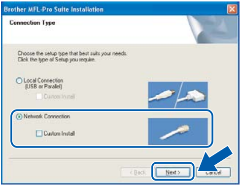 Voor gebruikers met een netwerkinterface - Windows&reg; - Stap 6