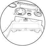 Verwijder de faceplate door de controller bij de vingerinkepingen aan de zijkant op te tillen