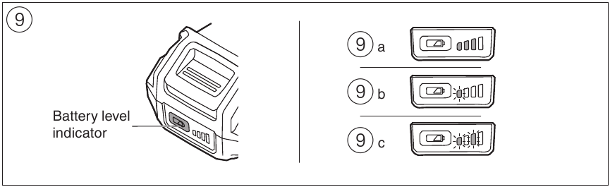 GEBRUIK - Batterij indicatie