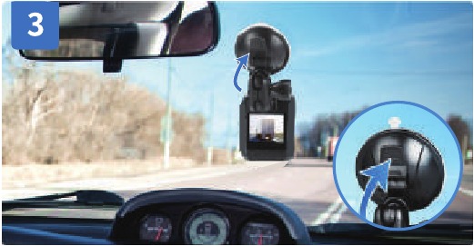 Auto-zuignapbeugel en camera installeren - Stap 2