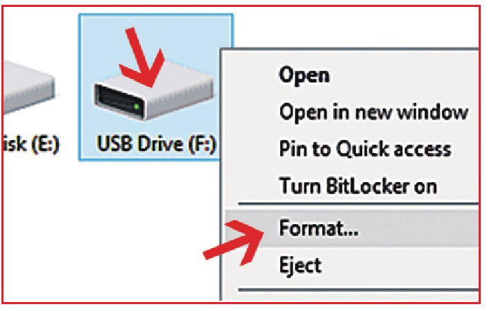 Formatteer de TF-kaart - Stap 1