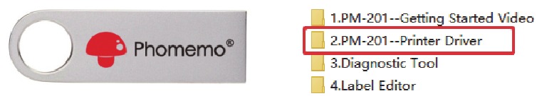 Download de driver via USB
