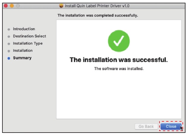 Driverinstallatie voor macOS - Stap 1