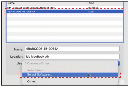 Driverinstallatie voor macOS - Stap 3