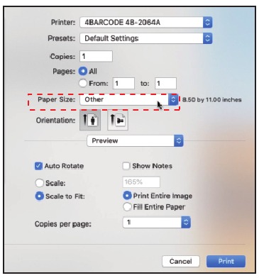 Printerinstellingen voor macOS - Stap 4