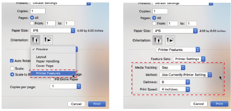 Printerinstellingen voor macOS - Stap 6