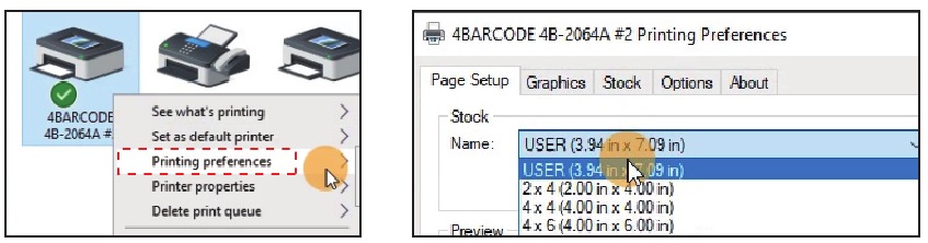 Printerinstellingen voor Windows - Stap 2