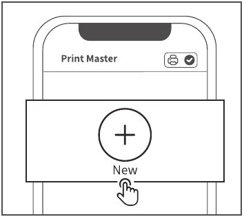 De labelgrootte en het papiertype aanpassen - Stap 1