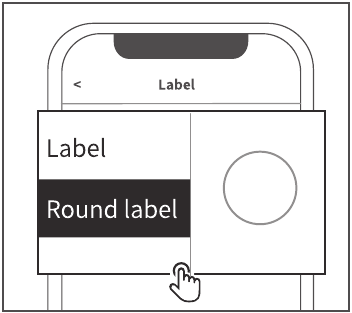 De labelsjabloon selecteren - Stap 2