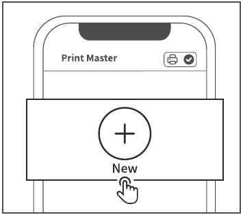 De labelgrootte en het papiertype aanpassen - Stap 1