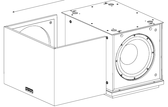 Om de subwoofer te integreren met de standaard - Stap 2