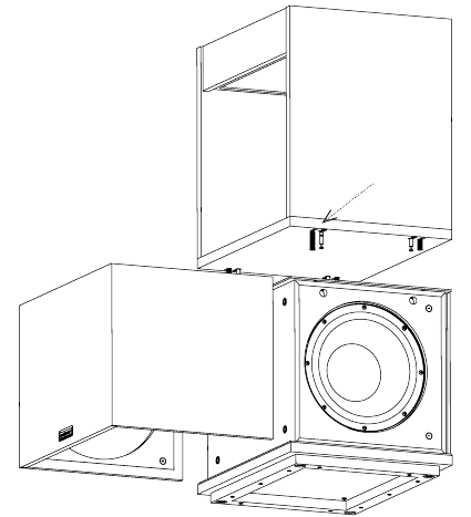 Om de subwoofer te integreren met de standaard - Stap 3