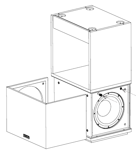 Om de subwoofer te integreren met de standaard - Stap 4