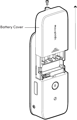 Batterijen plaatsen/vervangen - Stap 1