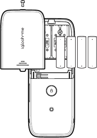 Batterijen plaatsen/vervangen - Stap 2