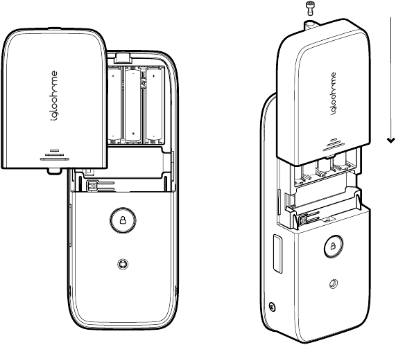 Batterijen plaatsen/vervangen - Stap 3