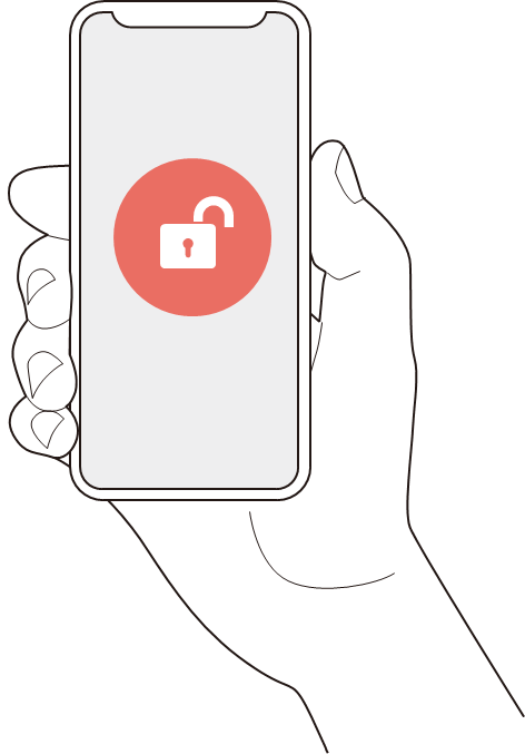Vergrendelen/ontgrendelen met app