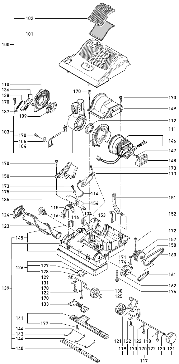SCHEMA EN ONDERDELENLIJST - Motorvoet - 90406AM ESSENTIAL G4 
